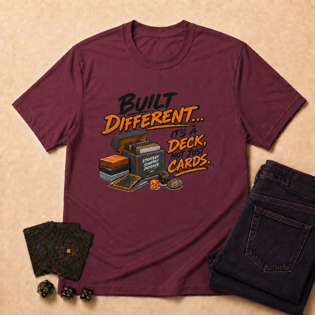 Built Different TCG T-Shirt - Maroon