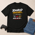 Ranked Matches Black shirt gaming flat lay mockup