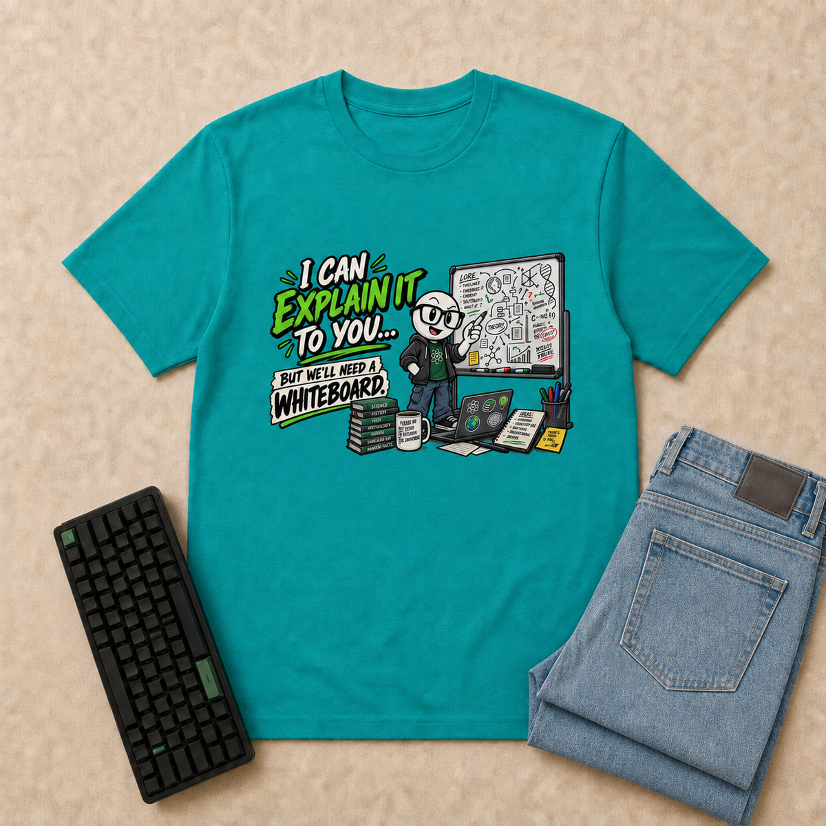 I Can Explain It Nerd Life T-Shirt flat-lay