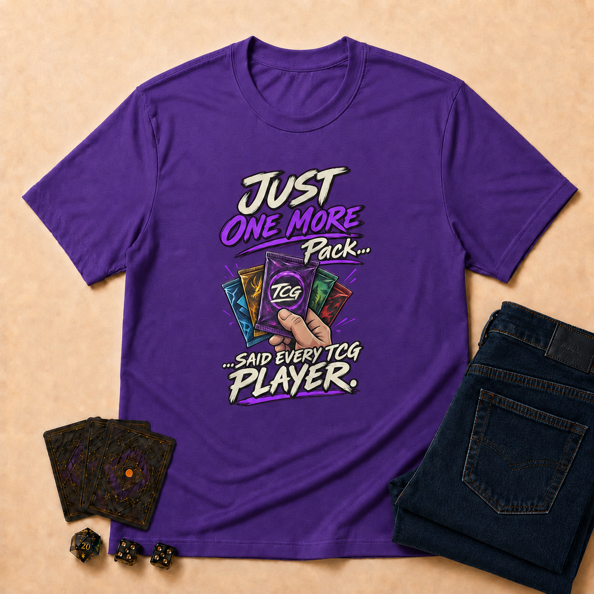Just One More Pack TCG T-Shirt - Dark Heather