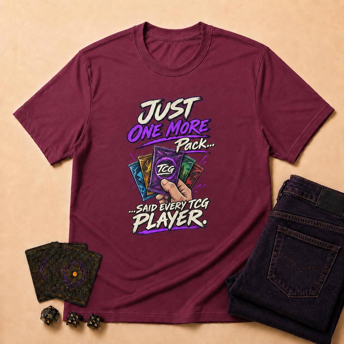 Just One More Pack TCG T-Shirt - Forest Green