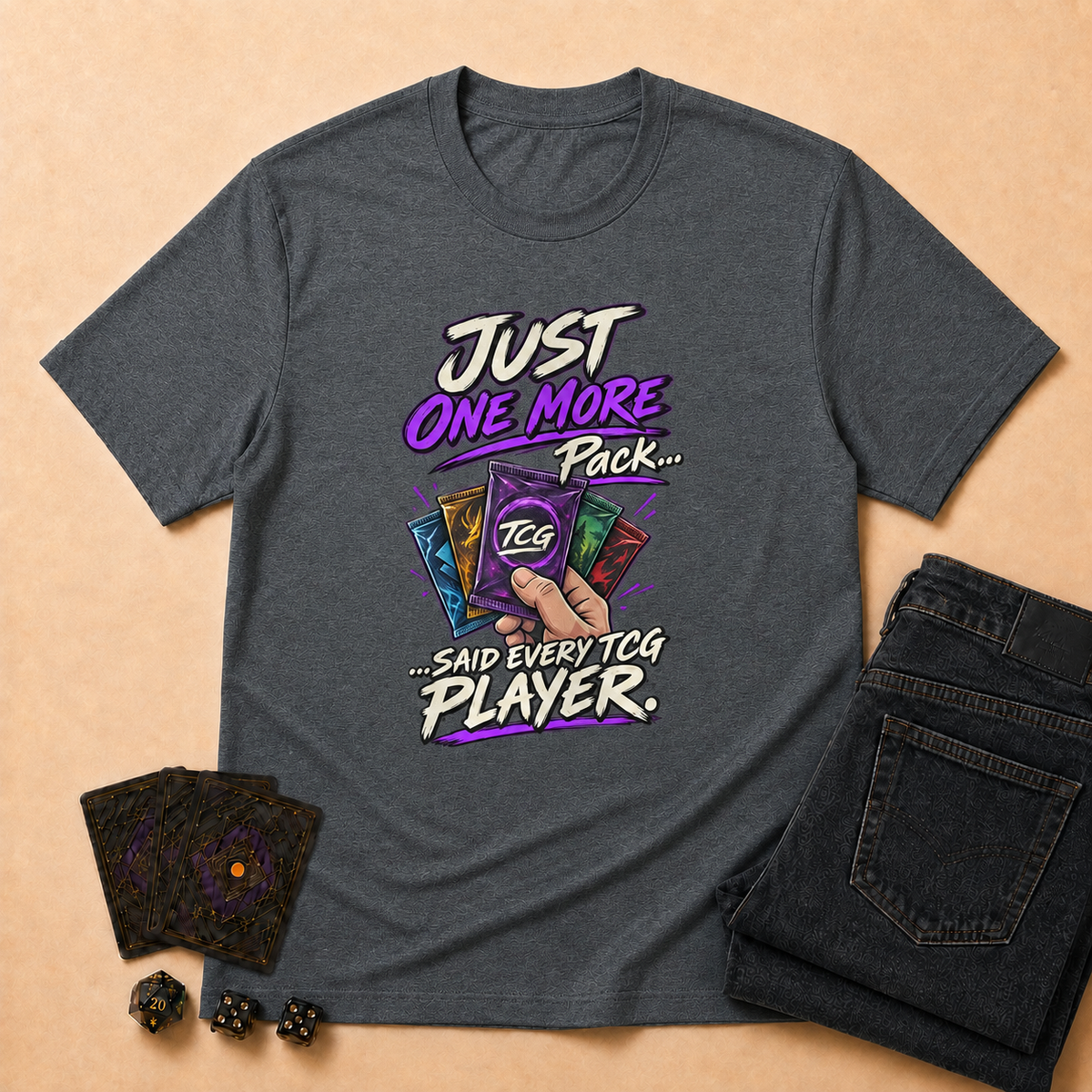 Just One More Pack TCG T-Shirt - Purple