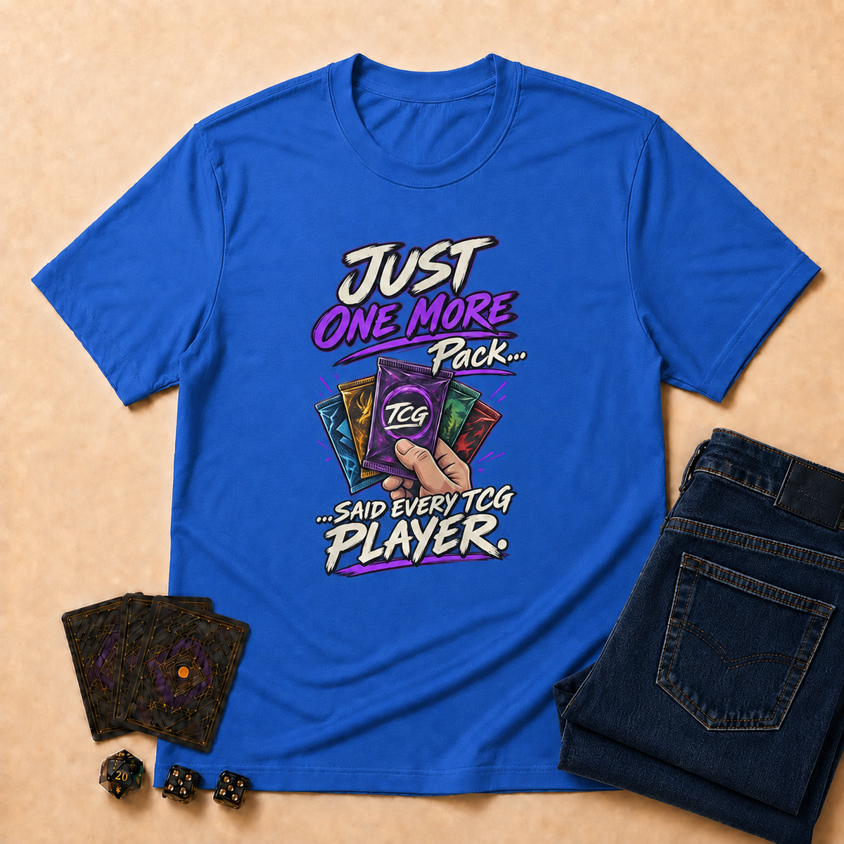 Just One More Pack TCG T-Shirt - Royal