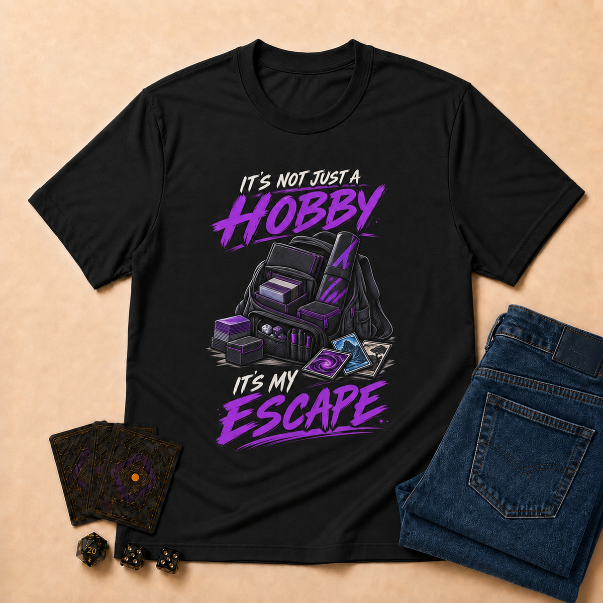 It's Not Just a Hobby, It's My Escape TCG T-Shirt - Black