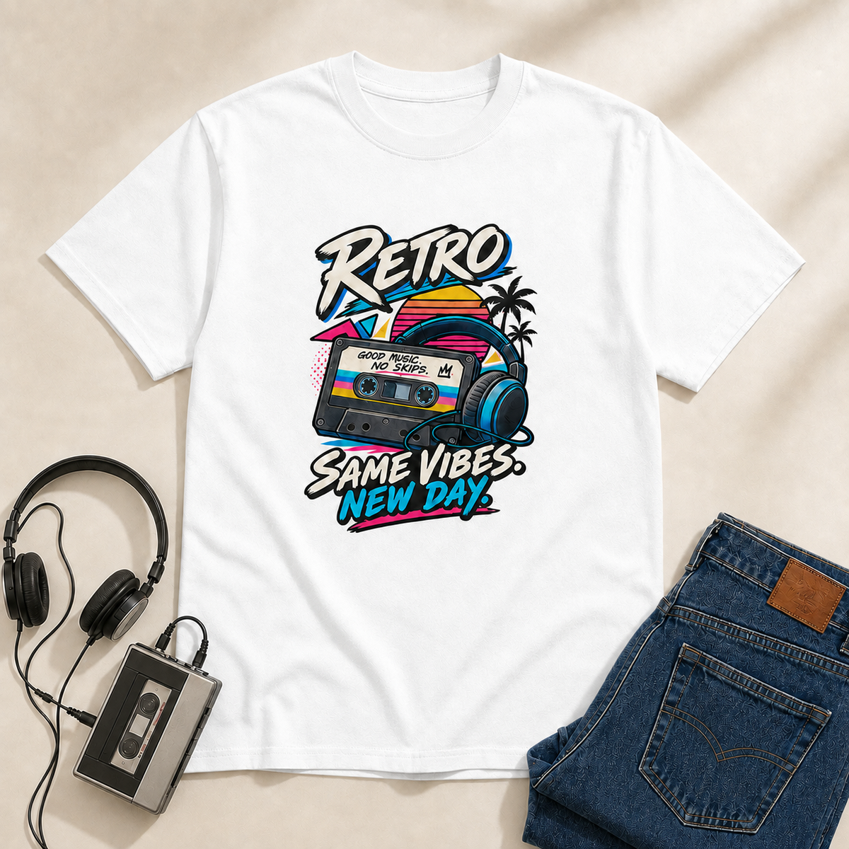 Same Vibes Retro T-Shirt - White