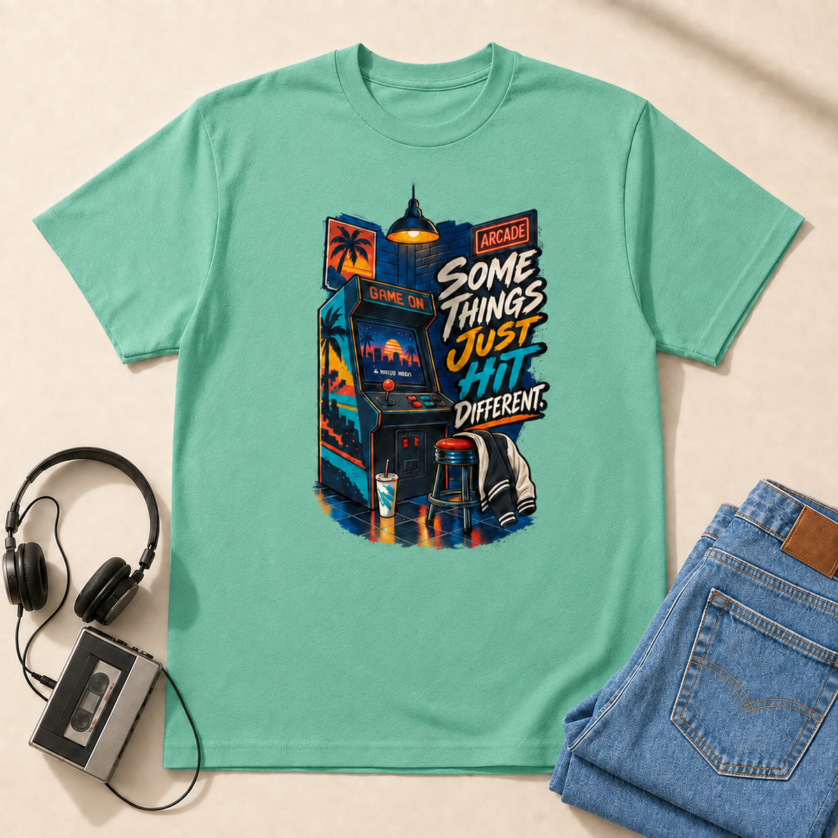 Some Things Just Hit Different Retro T-Shirt - Jade Dome