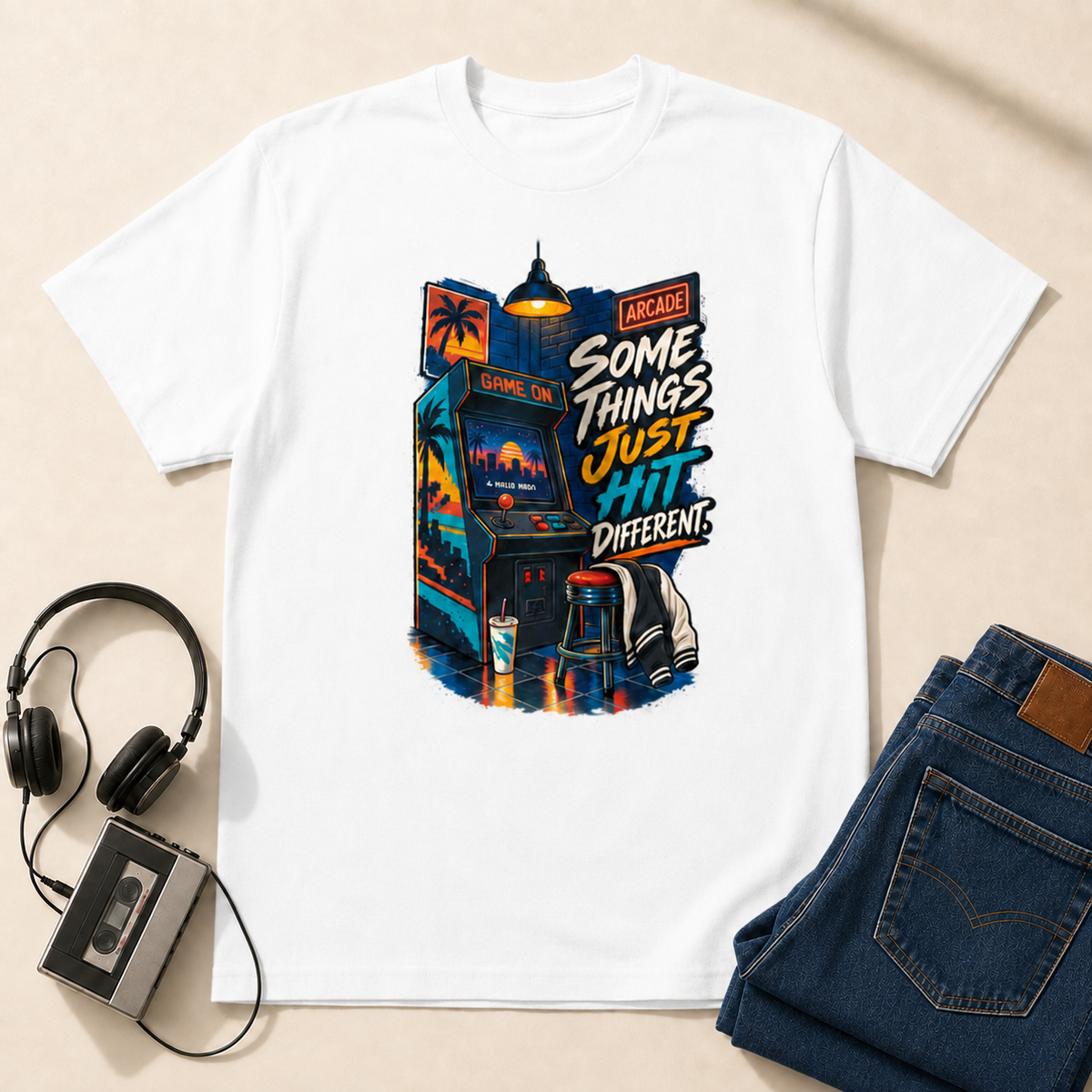 Some Things Just Hit Different Retro T-Shirt - White